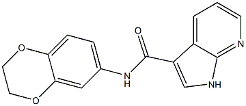 1H-Pyrrolo[2,3-b]pyridine-3-carboxamide, N-(2,3-dihydro-1,4-benzodioxin-6-yl)-结构式