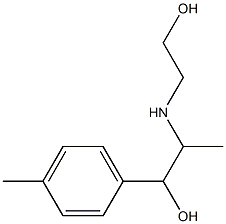 1-对甲苯基-2-((2-羟基乙基)氨基)-1-丙醇结构式