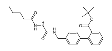 tert-butyl 4'-<<<<2-(1-oxopentyl)hydrazino>carbonyl>amino>methyl><1,1'-biphenyl>-2-carboxylate Structure