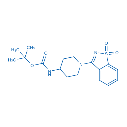 tert-Butyl (1-(1,1-dioxidobenzo[d]isothiazol-3-yl)piperidin-4-yl)carbamate picture