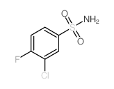 3-氯-4-氟苯磺酰胺结构式