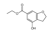 Ethyl 2,3-dihydro-4-hydroxy-6-benzofurancarboxylate Structure