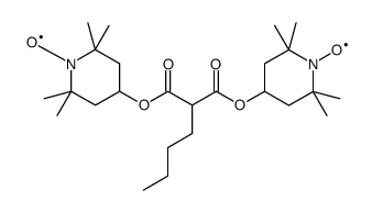 bis(1-oxyl-2,2,6,6-tetramethylpiperidin-4-yl) n-butylmalonate结构式