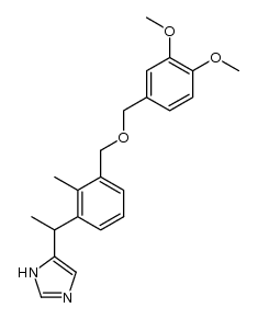 2-(((3',4'dimethoxyphenyl)methoxy)methyl)-6-(1'-methyl-1'-(5''-imidazolyl)methyl)toluene结构式