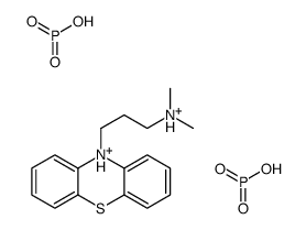 dimethyl-[3-(10H-phenothiazin-10-ium-10-yl)propyl]azanium,phosphenic acid Structure