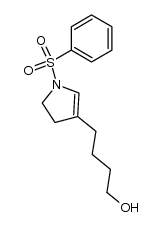 4-(1-(phenylsulfonyl)-4,5-dihydro-1H-pyrrol-3-yl)butan-1-ol结构式