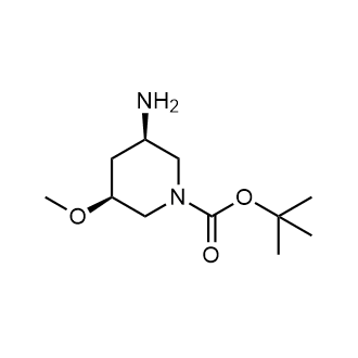 Tert-butyl(3r,5s)-3-amino-5-methoxypiperidine-1-carboxylate structure