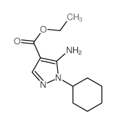 ethyl 5-amino-1-cyclohexyl-pyrazole-4-carboxylate结构式