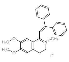 Isoquinolinium,1-(2,2-diphenylethenyl)-3,4-dihydro-6,7-dimethoxy-2-methyl-, iodide (1:1) picture