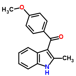 2-甲基-3-(4'-甲氧基苯甲酰基)吲哚结构式