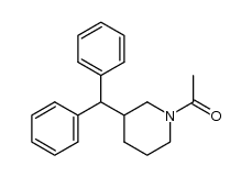 1-acetyl-3-(diphenylmethyl)piperidine结构式