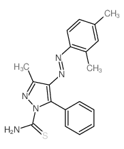 1H-Pyrazole-1-carbothioamide,4-[2-(2,4-dimethylphenyl)diazenyl]-3-methyl-5-phenyl-结构式