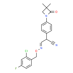 3-([(2-CHLORO-4-FLUOROBENZYL)OXY]IMINO)-2-[4-(3,3-DIMETHYL-2-OXO-1-AZETANYL)PHENYL]PROPANENITRILE picture