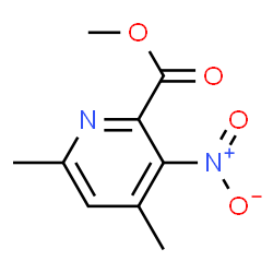 2-Pyridinecarboxylicacid,4,6-dimethyl-3-nitro-,methylester(9CI)结构式