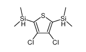 Si,Si,Si',Si'-tetramethyl-Si,Si'-(3,4-dichloro-thiophene-2,5-diyl)-bis-silane结构式