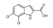 6,7-dichloro-1H-indole-2-carboxylic acid结构式