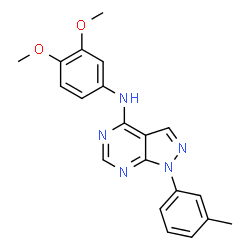 N-(3,4-dimethoxyphenyl)-1-(m-tolyl)-1H-pyrazolo[3,4-d]pyrimidin-4-amine Structure