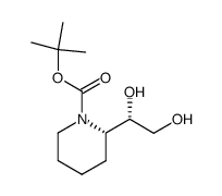 tert-butyl (S)-2-((S)-1,2-dihydroxyethyl)piperidine-1-carboxylate Structure