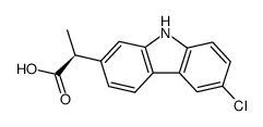 (S)-α-Methyl-6-chloro-9H-carbazole-2-acetic acid结构式