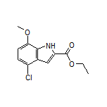 Ethyl 4-Chloro-7-methoxyindole-2-carboxylate Structure