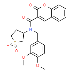 N-(3,4-dimethoxybenzyl)-N-(1,1-dioxidotetrahydrothiophen-3-yl)-2-oxo-2H-chromene-3-carboxamide Structure