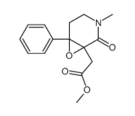 (3,4-epoxy-1-methyl-2-oxo-4-phenyl-piperidin-3-yl)-acetic acid methyl ester结构式