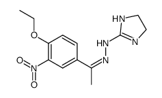 N-(4,5-Dihydro-1H-imidazol-2-yl)-N'-[1-(4-ethoxy-3-nitro-phenyl)-eth-(Z)-ylidene]-hydrazine结构式