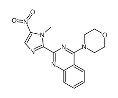 4-[2-(1-methyl-5-nitroimidazol-2-yl)quinazolin-4-yl]morpholine结构式