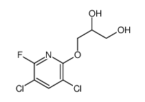 3-(3,5-dichloro-6-fluoropyridin-2-yl)oxypropane-1,2-diol结构式