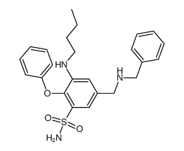 (3-n-butylamino-4-phenoxy-5-sulfamyl-benzyl)benzylamine Structure