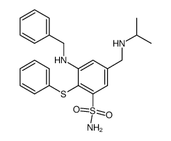 3-Benzylamino-5-(isopropylamino-methyl)-2-phenylsulfanyl-benzenesulfonamide Structure