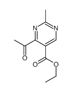 ethyl 4-acetyl-2-methylpyrimidine-5-carboxylate Structure