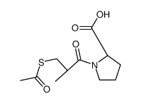 L-Proline,1-[3-(acetylthio)-2-methyl-1-oxopropyl]- Structure