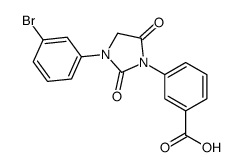 3-[3-(3-bromophenyl)-2,5-dioxoimidazolidin-1-yl]benzoic acid结构式