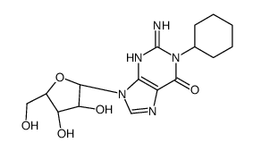 2-amino-1-cyclohexyl-9-[(2R,3R,4S,5R)-3,4-dihydroxy-5-(hydroxymethyl)oxolan-2-yl]purin-6-one结构式