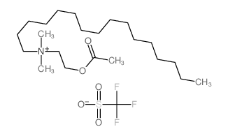 2-acetyloxyethyl-hexadecyl-dimethyl-azanium; trifluoromethanesulfonic acid structure