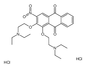 2-[1-[2-(diethylazaniumyl)ethoxy]-3-nitro-9,10-dioxoanthracen-2-yl]oxyethyl-diethylazanium,dichloride Structure