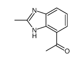 Ethanone, 1-(2-methyl-1H-benzimidazol-4-yl)- (9CI) Structure