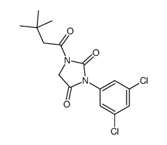 3-(3,5-dichlorophenyl)-1-(3,3-dimethylbutanoyl)imidazolidine-2,4-dione结构式