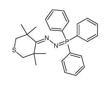 Tetrahydro-3,3,5,5-tetramethyl-4H-thiopyran-4-on-(triphenylphosphoranyliden)hydrazon结构式