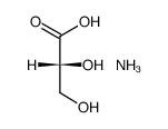 (R)-2,3-dihydroxy-propionic acid, ammonium salt结构式