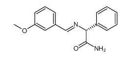 (2R)-2-{[(E)-(3-methoxyphenyl)methylidene]amino}-2-phenylacetamide结构式