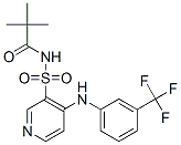 4-[3-(Trifluoromethyl)anilino]-N-pivaloylpyridine-3-sulfonamide structure