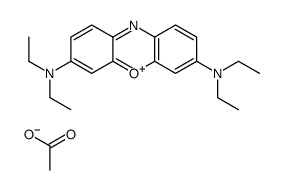 3,7-bis(diethylamino)phenoxazin-5-ium acetate structure