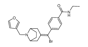 4-[Bromo-(8-furan-3-ylmethyl-8-aza-bicyclo[3.2.1]oct-3-ylidene)-methyl]-N-ethyl-benzamide Structure