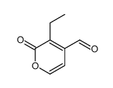 3-ethyl-2-oxopyran-4-carbaldehyde Structure