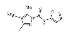 5-amino-4-cyano-N-(furan-2-yl)-3-methylpyrazole-1-carbothioamide Structure