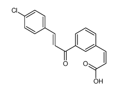 2-Propenoic acid, 3-(3-(3-(4-chlorophenyl)-1-oxo-2-propenyl)phenyl)-,(E,E)- Structure