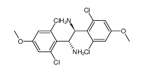 (1R,2S)/(1S,2R)-1,2-bis(2,6-dichloro-4-methoxyphenyl)ethylenediamine Structure