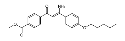 Benzoic acid, 4-[3-amino-1-oxo-3-[4-(pentyloxy)phenyl]-2-propen-1-yl]-, methyl ester结构式